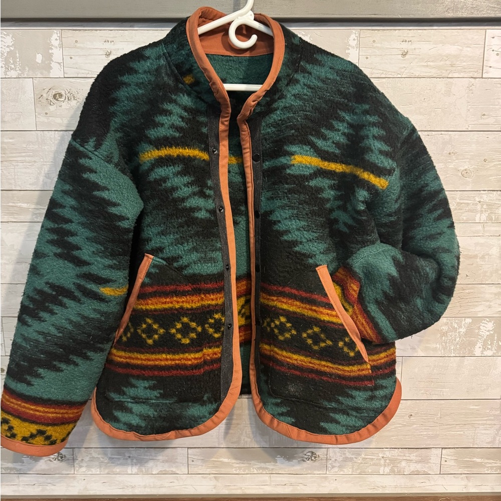 Southwestern Upcycled Coat Unique Find